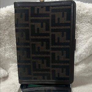 Fendi Men's Black and Brown Wallet